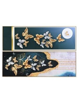 Cuadro DKD Home Decor 180 x 3 x 60 cm Mariposas (2 Unidades)