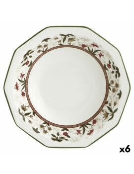 Prato Fundo Queen´s By Churchill Assam Floral Cerâmica servies Ø 20,5 cm (6 Unidades)