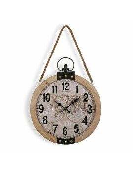 Relógio de Parede Versa Mapamundi 40 x 6,5 x 47 cm Madeira MDF
