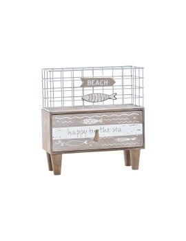 Mortero DKD Home Decor Peces 26,5 x 10,5 x 28,5 cm Metal Madera