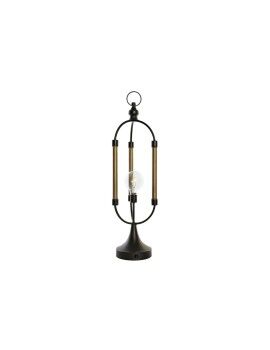 Decoración luminosa DKD Home Decor Negro Dorado Metal (18 x 18 x 61 cm)