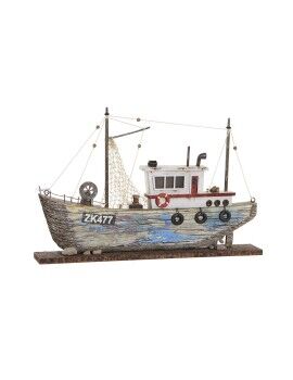 Figura Decorativa DKD Home Decor Azul Blanco Barco 40 x 5 x 24 cm