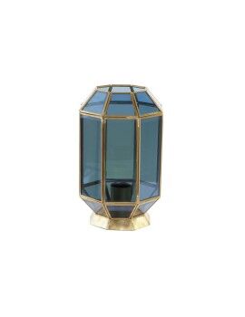 Lâmpada de mesa DKD Home Decor Cristal Azul Dourado 220 V Latão 50 W Moderno (18 x 19 x 29 cm)
