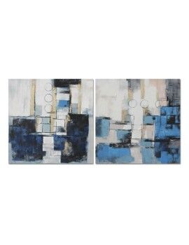 Cuadro DKD Home Decor Abstracto Moderno 100 x 2,8 x 100 cm (2 Unidades)