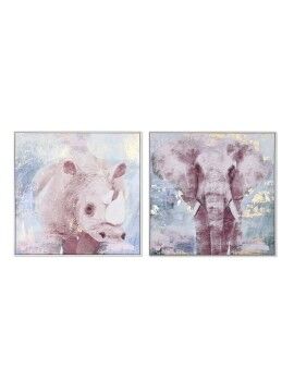 Cuadro DKD Home Decor 103 x 4,5 x 103 cm Elefante Moderno (2 Unidades)