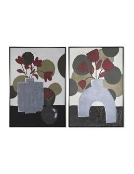 Pintura DKD Home Decor 83 x 4,5 x 122,5 cm 83 x 4,5 x 123 cm Vaso Escandinavo (2 Unidades)