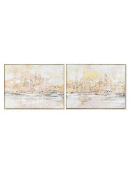 Cuadro DKD Home Decor 80 x 3,5 x 60 cm Nueva York Loft (2 Unidades)