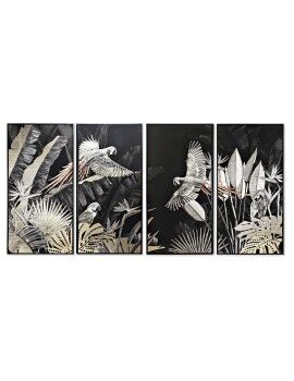 Juego de 4 cuadros DKD Home Decor Tropical 280 x 4 x 140 cm