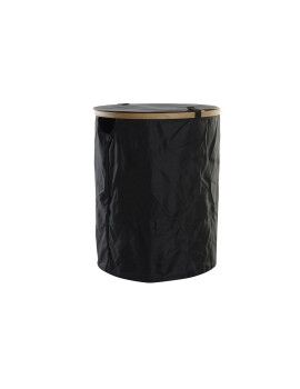 Cesto para la Ropa Sucia DKD Home Decor Negro Roble Fieltro (44 x 44 x 57 cm)