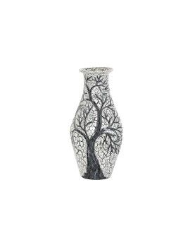 Jarrón DKD Home Decor Árbol Blanco Negro Blanco/Negro Cristal Terracota 29 x 29 x 60 cm