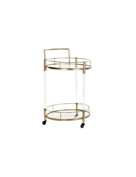 Carro de Cocina DKD Home Decor Dorado Metal Acrílico (50 x 50 x 80 cm)