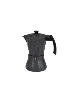 Cafetera Italiana EDM Negro Aluminio 6 Tazas Inducción