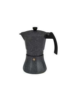 Cafetera Italiana EDM Negro Aluminio 9 Tazas Inducción