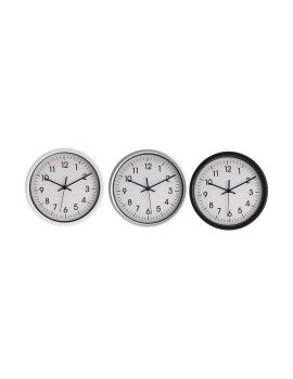 Reloj de Pared EDM PVC ø 20 x 4 cm Ø 20 cm x 4 cm Negro Redondo