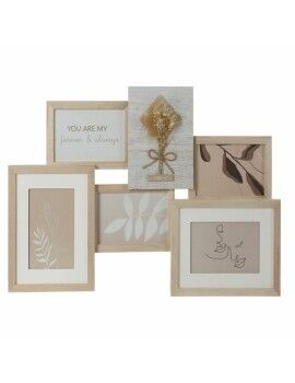 Marco de Fotos DKD Home Decor 54 x 2,4 x 36,7 cm Cristal Natural Shabby Chic