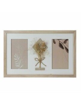 Marco de Fotos DKD Home Decor 39 x 1,2 x 22 cm Cristal Natural Blanco Shabby Chic