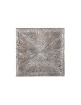 Decoración de Pared DKD Home Decor 3D 121,5 x 2,5 x 122 cm Plateado Moderno