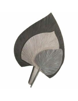 Decoração de Parede DKD Home Decor Cinzento Madeira MDF Folha de planta (59 x 2 x 91 cm)