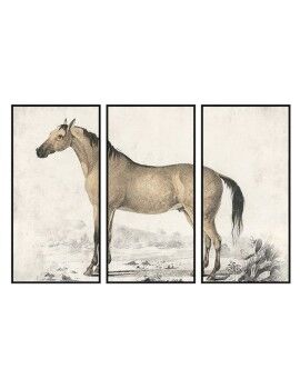 Pintura DKD Home Decor Cavalo (180 x 4 x 120 cm)