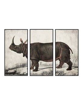 Pintura DKD Home Decor Colonial Rinoceronte (180 x 4 x 120 cm)