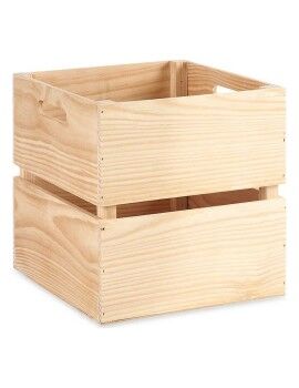 Caixa de Armazenagem madeira de pinho Castanho natural (30 x 30 x 30 cm)