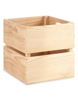 Caja de Almacenaje Madera de pino Marrón natural (30 x 30 x 30 cm)