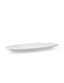 Fuente de Cocina Quid Gastro Cerámica Blanco (40 x 17,5 x 3,5 cm) (Pack 4x)