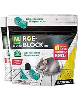 Rodenticida Massó Roe-Block 260 gr + 260 gr 520 g