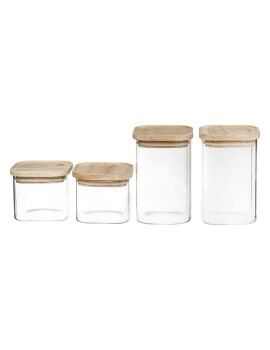 Set de 4 Botes Secret de Gourmet Cocina Apilable Vidrio