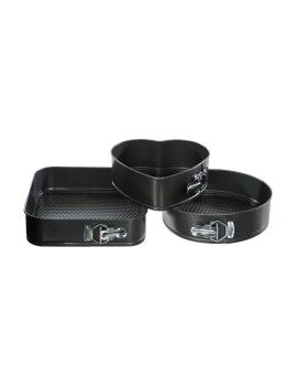 Set de Moldes Desmontables Secret de Gourmet Negro Aluminio 3 Piezas