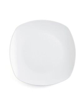 Plato Llano Quid Novo Vinci Blanco Cerámica Ø 26,6 cm 26,6 cm (6 Unidades) (Pack 6x)