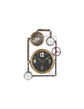 Reloj de Pared DKD Home Decor Válvulas Cristal Dorado Hierro (50,5 x 12 x 73 cm)