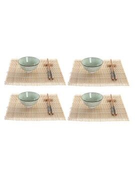 Set de Sushi DKD Home Decor 14,5 x 14,5 x 35 cm Gres Oriental (16 Piezas)