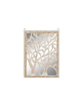 Decoração de Parede DKD Home Decor Espelho Árvore Branco Madeira MDF (45 x 2,5 x 65 cm)