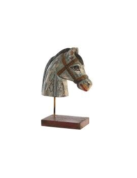 Figura Decorativa DKD Home Decor Cavalo Ferro Madeira de mangueira (24 x 12 x 35 cm)