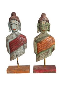 Figura Decorativa DKD Home Decor 18 x 9 x 47 cm Buda Oriental (2 Unidades)