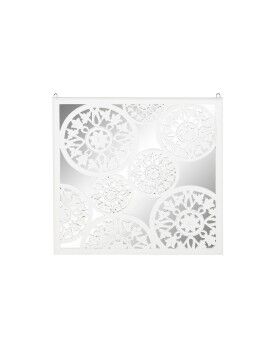 Decoração de Parede DKD Home Decor Espelho Branco Madeira MDF (90 x 1,5 x 90 cm)