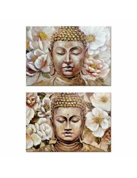 Pintura DKD Home Decor Buda Oriental 100 x 3 x 70 cm (2 Unidades)