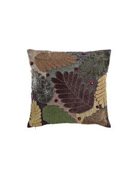 Capa de travesseiro DKD Home Decor Folhas Multicolor 50 x 1 x 50 cm