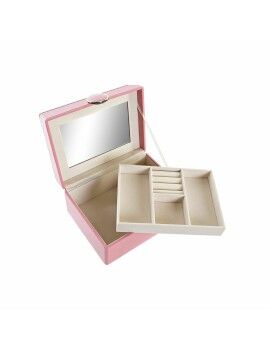 Guarda-Joias DKD Home Decor Cor de Rosa Madeira MDF 17 x 13 x 8,5 cm