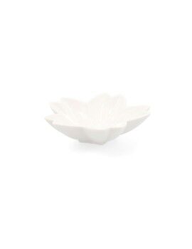 bandeja de aperitivos Quid Select Branco Cerâmica Flor (6 Unidades) (Pack 6x)
