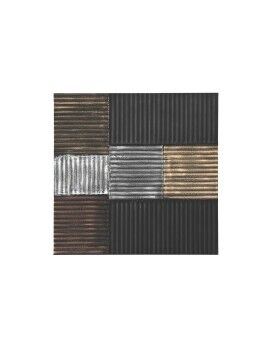 Decoración de Pared DKD Home Decor Negro Dorado Glamour Moderno Madera MDF (91 x 3 x 91 cm)