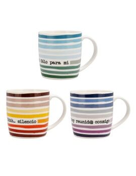 Taza Mug Quid 4u Multicolor Cerámica 330 ml (12 Unidades) (Pack 12x)