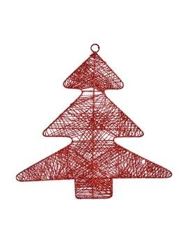 Adorno Natalício Vermelho Metal Árvore de Natal 36,7 x 0,2 x 37,5 cm