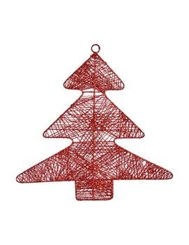 Adorno Navideño Rojo Metal Árbol de Navidad 36,7 x 0,2 x 37,5 cm