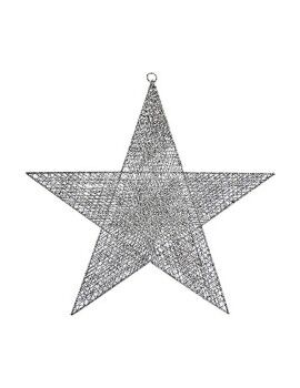 Adorno Natalício Prateado Estrela 50 x 51,5 x 0,5 cm Metal