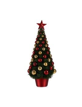 Árvore de Natal 21,5 x 51 x 21,5 cm Vermelho Dourado Verde Plástico Polipropileno