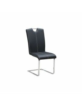 Cadeira de Sala de Jantar DKD Home Decor Preto Metal Poliuretano (59 x 45 x 102 cm)