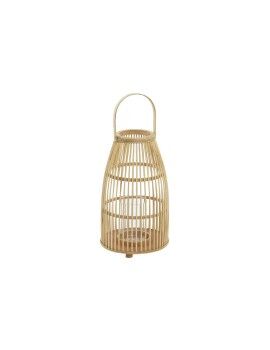 Portavelas DKD Home Decor Cristal Bambú (25 x 25 x 56 cm)