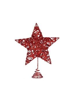 Estrella de Navidad Rojo Acero Plástico